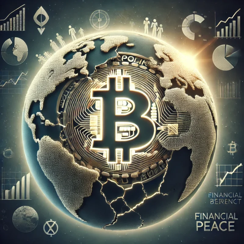 Here is the respectful and hopeful image emphasizing Bitcoin as a symbol of financial peace and innovation, avoiding any depictions of soldiers or conflict. Let me know if further refinements are needed